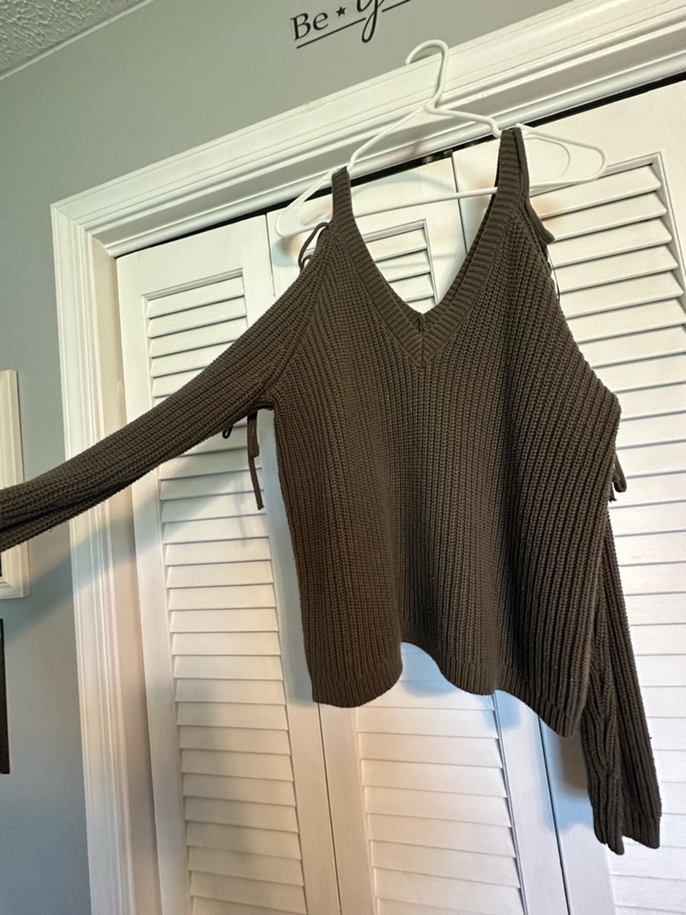 La Hearts olive green sweater
